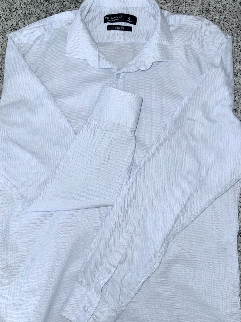 Primark Men's Slim Fit Pale Blue Long-Sleeve Dress Shirt